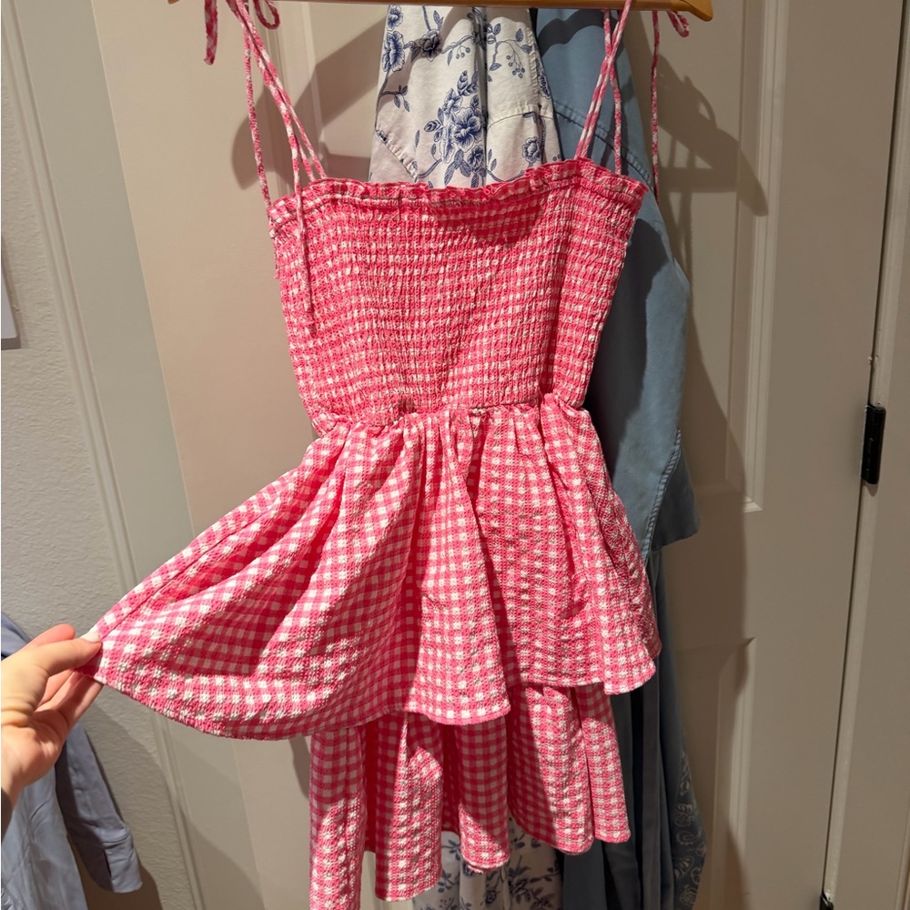 ZARA Pink Gingham Women’s Dress